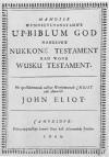 Title page of John Eliot's Indian Bible (1663)