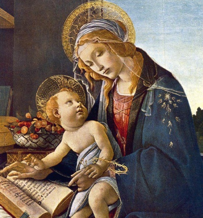 Madonna with the book, Sandro Botticelli [1483] (Public Domain Image)