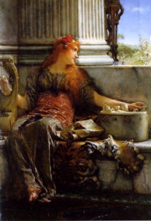 Poetry, by Alma-Tadema Lawrence [1879] (Public Domain Image)
