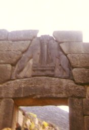 The Lion Gate at Mycenae; copyrighted photograph by John Bruno Hare (c) 2005, All Rights Reserved