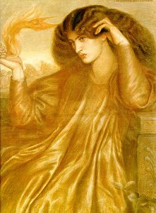 La Donna della Fiamma, by Dante Gabriel Rossetti [1870] (Public Domain Image)